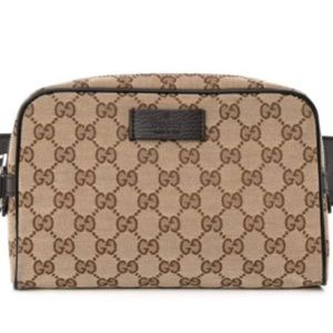 Gucci belt bag crossbody tote purse handbag double G brown tan